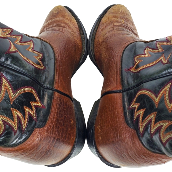 ARIAT Boots Leather Cowboy Western Equestrian - Picture 5 of 14